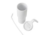 FORZA 360 - Hans Larsen Recycled Stainless Steel/PP Tumbler with 360 Branding - White - Image 7