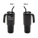 FORZA 360 - Hans Larsen Recycled Stainless Steel/PP Tumbler with 360 Branding - Black - Image 8