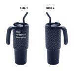 FORZA 360 - Hans Larsen Recycled Stainless Steel/PP Tumbler with 360 Branding - Navy Blue - Image 9