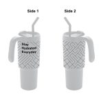 FORZA 360 - Hans Larsen Recycled Stainless Steel/PP Tumbler with 360 Branding - White - Image 9
