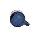 LUCCA - Giftology Ceramic Mug with Cork and Lid - Navy Blue - Image 4