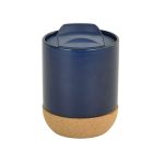 LUCCA - Giftology Ceramic Mug with Cork and Lid - Navy Blue - Image 9