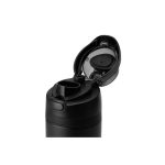 AERO SIP - Hans Larsen Recycled Stainless Steel Bottle with Dual Sip Lid - Black - Image 3