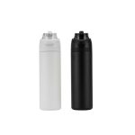 AERO SIP - Hans Larsen Recycled Stainless Steel Bottle with Dual Sip Lid - Black - Image 6
