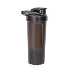 FINIQ - Giftology Protein Shaker Water Bottle with Cup - Black - Image 2