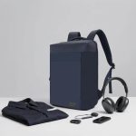 DURHAM - Santhome 15.6" Laptop Backpack - Navy Blue - Image 2
