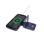 TURIN - @memorii Foldable Wireless Charger and Multicable Set - Navy Blue - Image 6