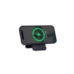 MAG3 - Giftology 3-in-1 Magnetic Wireless Charger Card Holder - Black - Image 2
