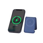 MAG3 - Giftology 3-in-1 Magnetic Wireless Charger Card Holder - Navy - Image 7