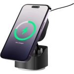 VIRTON - Giftology Magnetic Car Phone Holder and 15W Wireless Charger - Black - Image 5