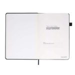 FAROE - Santhome A5 PU Hard Cover Notebook with Pen Loop - Black - Image 2