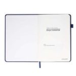 FAROE - Santhome A5 PU Hard Cover Notebook with Pen Loop - Navy Blue - Image 2