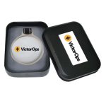 KARAK - Metal Luggage Tag With Leather Strap in a Tin Box - Image 2