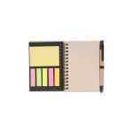HASSA - eco-neutral A6 Notepad & Pen Set with Sticky Note - Black - Image 3