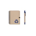 HASSA - eco-neutral A6 Notepad & Pen Set with Sticky Note - Navy Blue - Image 2