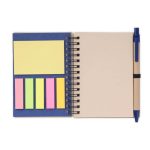 HASSA - eco-neutral A6 Notepad & Pen Set with Sticky Note - Navy Blue - Image 3