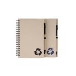 SION- eco-neutral B6 Notepad & Pen Set with Sticky Note - Black - Image 3