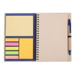 SION- eco-neutral B6 Notepad & Pen Set with Sticky Note - Navy Blue - Image 3