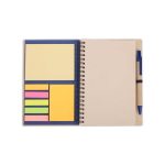 SION- eco-neutral B6 Notepad & Pen Set with Sticky Note - Navy Blue - Image 4