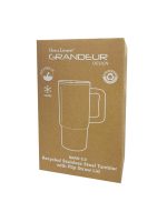 BERN 2.0 - Hans Larsen Recycled Stainless Steel Tumbler with Straw Lid - White - Image 7