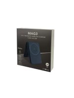 MAG3 - Giftology 3-in-1 Magnetic Wireless Charger Card Holder - Navy - Image 10