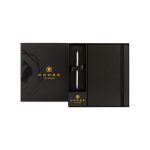 Cross Click™ Chrome Ballpoint Pen & A5 Hardcover Notebook Gift Set - Black - Image 6