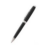 Coventry Black Lacquer with Polished Chrome Appointments Ballpoint Pen (Blue Ink) - Image 2