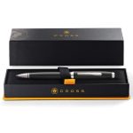Coventry Black Lacquer with Polished Chrome Appointments Ballpoint Pen (Blue Ink) - Image 3