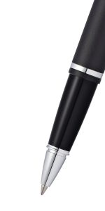 Cross Calais™ Matte Black with Polished Chrome Appointments Selectip Rollerball Pen (Blue Ink) - Image 3