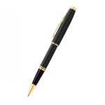 Coventry Classic Black Lacquer with Gold Tone Appointments Rollerball Pen (Blue Ink) - Image 4