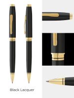 Coventry Classic Black Lacquer with Gold Tone Appointments Ballpoint Pen (Blue Ink) - Image 2