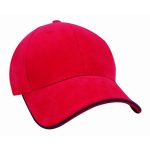 Santhome Nu-Fit® Performance Stretch-Fitted Cap - Red / Black - Image 2