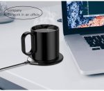 CRIVITS - Smart Mug Warmer with Wireless Charger - Black - Image 2
