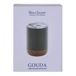 GOUDA - Hans Larsen Vacuum Mug With Cork Base - Black - Image 5