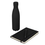 LAUTA - Giftology Set of Stainless Bottle, Notebook and Pen - Black - Image 3