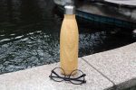 GEYER - Hans Larsen Stainless Steel Water Bottle with Wood Print - Yellow - Image 3