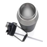 USLAR - Hans Larsen Vacuum Bottle with Solid Handle and Dual Lid - 1L - Black - Image 3