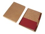 BORSA - eco-neutral A5 Cork Fabric Hard Cover Notebook and Pen Set - Red - Image 4