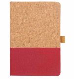 BORSA - eco-neutral A5 Cork Fabric Hard Cover Notebook and Pen Set - Red - Image 6