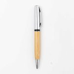 ATCA - eco-neutral Metal Pen with Bamboo Barrel - Natural - Image 4