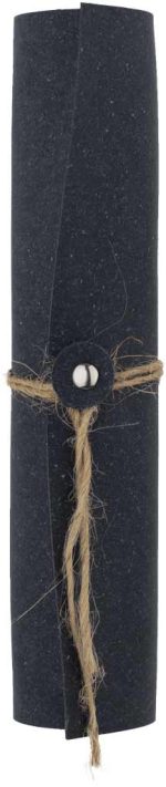 KORU - eco-neutral Metal Pen with Recycled Leather Barrel - Black - Image 3