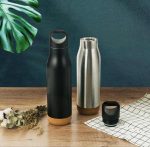 CREIL - Giftology Insulated Water Bottle with Cork Base - Steel - Image 2