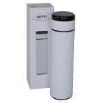 KOVEL - Giftology Double Walled Insulated Flask with Temperature Lid - White - Image 2