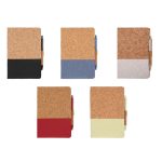 BORSA - eco-neutral A5 Cork Fabric Hard Cover Notebook and Pen Set - Red - Image 7