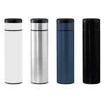 KOVEL - Giftology Double Walled Insulated Flask with Temperature Lid - Silver - Image 3