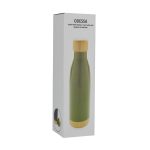 ODESSA - Giftology Double Wall Stainless Bottle with Bamboo Lid and Base - Green - Image 9