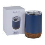 GOUDA - Hans Larsen Vacuum Mug With Cork Base - Blue - Image 3