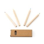 Set of 4 Wooden Pencils With Hexagonal Body - Image 3