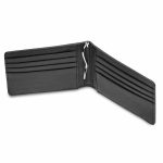 Moleskine Classic Genuine Leather Clip Wallet - Black - Image 3