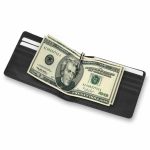 Moleskine Classic Genuine Leather Clip Wallet - Black - Image 4